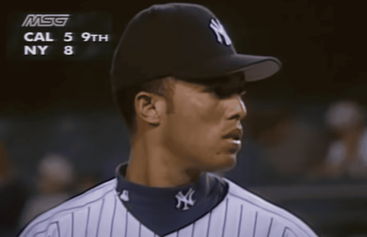 Image of Mariano Rivera, showcasing his iconic pitching style as discussed in "A Call To The Pen."